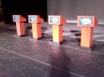 One podium missing