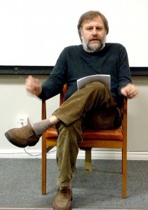 Slavoj Zizek lecturing in Liverpool